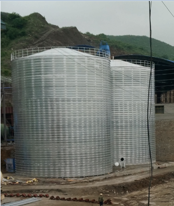 多文镇粮食钢板仓的安装全过程不用热焊接